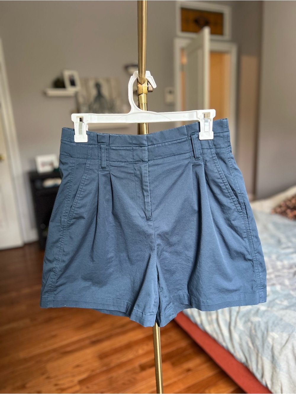 J.Crew High-Waist Pleated Blue Women’s Shorts Size 4